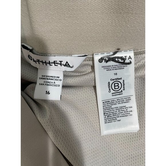 Athleta Tan Skort With Built-In Shorts Size 16 Polyester/Spandex Blend - Picture 9 of 12